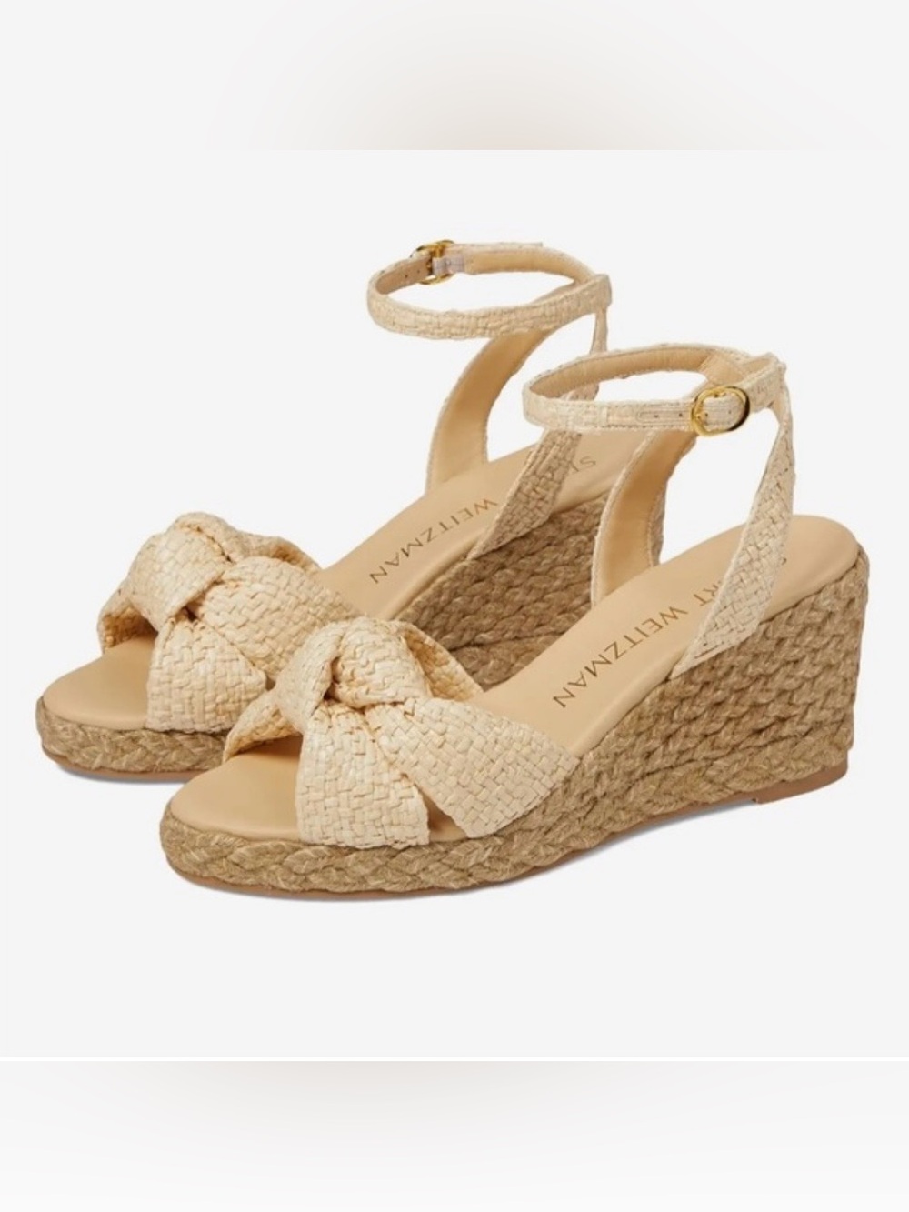 Stuart Weitzman espadrille wedge heel shoes size 10.5 summer shoes vacation heel